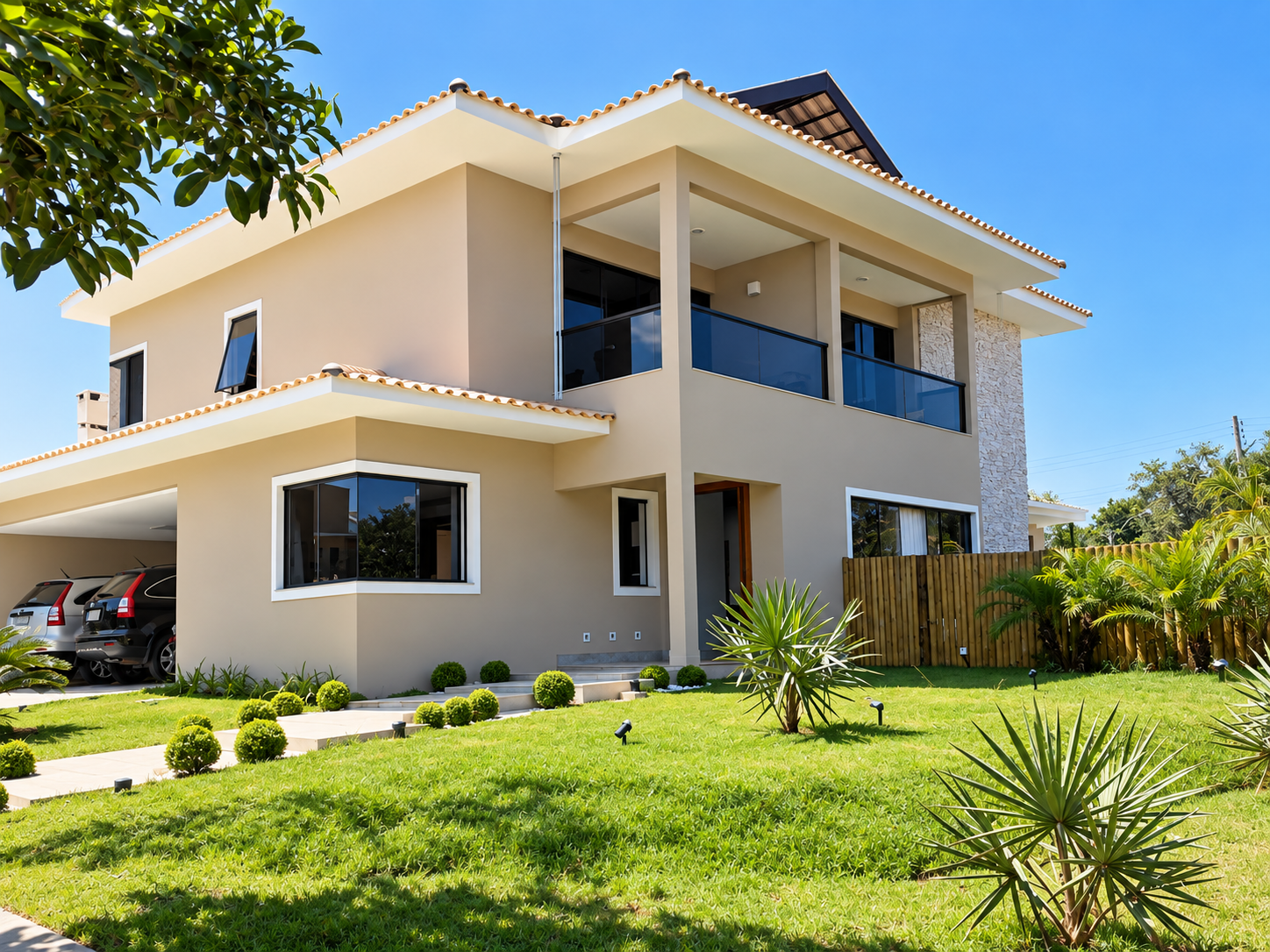Residência com soluções em vidro e alumínio